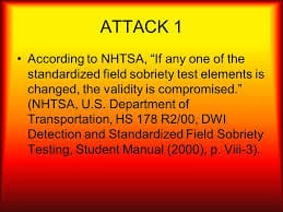 challenging field sobriety tests